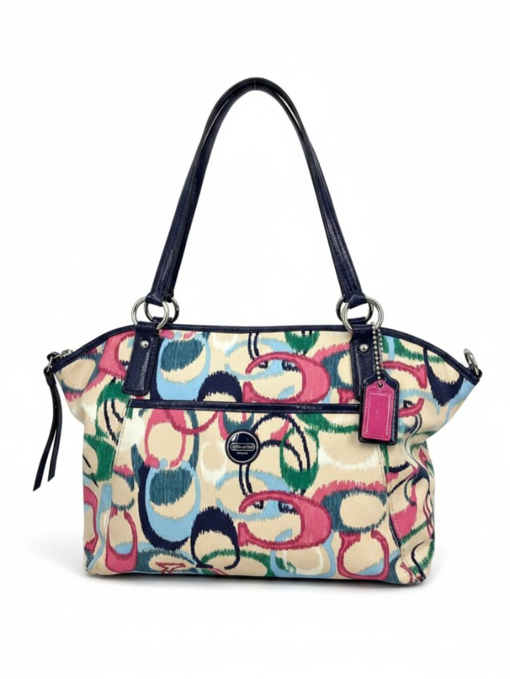 Coach Ikat signature tote purse 2013 F24444 large canvas multi-color bag